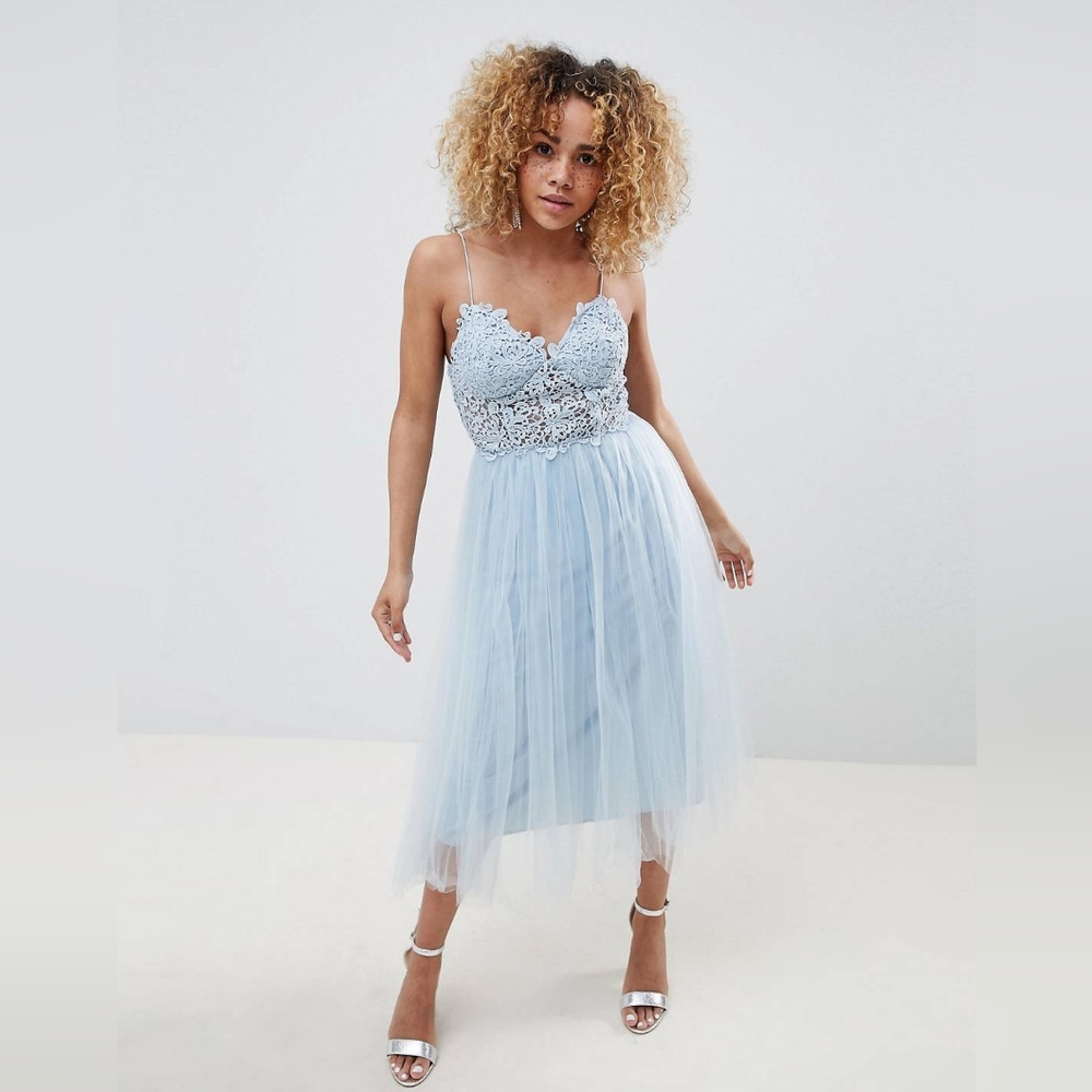 ASOS Design Premium lace cami top tulle